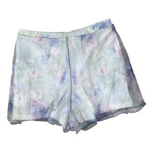 ⭐ 3/$15 Vintage 90s Body Wrappers Pastel Green Floral Mesh Soft Shorts